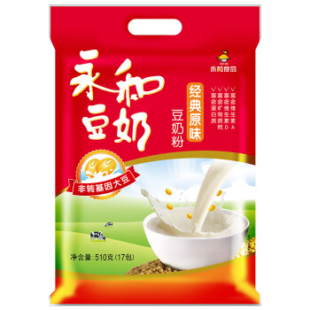 永和豆浆 经典原味豆奶粉 AD高钙 510g 早餐燕麦搭档（30g*17小包）