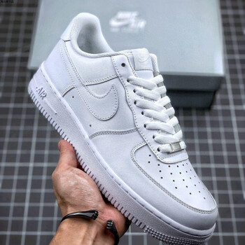 耐克森空军一号af1骨白冰蓝高低帮男女学生运动休闲板鞋