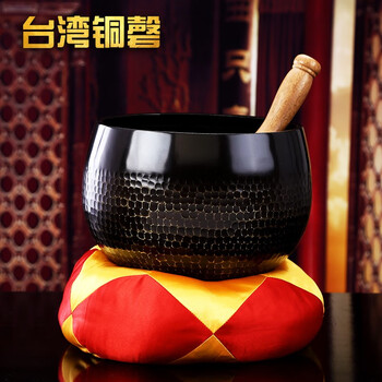 圆通佛具台湾铜磬佛钵引罄修行钵铜庆冥想梵音铜磬钵盂铜钵打乐法器