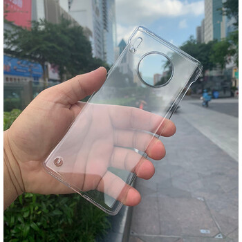 适用华为mate30pro原装透明手机30epro素皮版超薄无边框透明硬壳mate