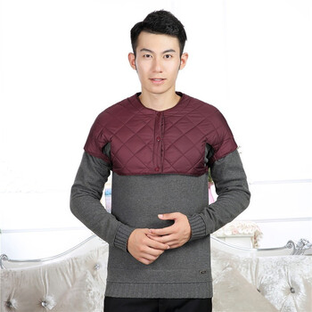 尚闲中老年冬季护肩保暖睡觉棉马甲背心护颈护肩男女通用马夹坎肩男低