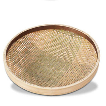 竹编 粉末竹筛子细孔竹筛子茶叶茶末筛 竹制品米筛