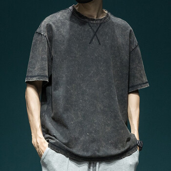 古先森短袖t恤男宽松纯棉上衣服夏季半袖男士半截袖男生重磅体恤圆领