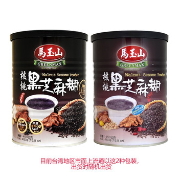 台湾马玉山杏仁 黑芝麻 生机黑芝麻 大燕麦综合榖粉亚麻籽粉 青仁黑豆素食可台湾地区直邮核桃黑芝麻糊450g X 1罐 图片价格品牌报价 京东
