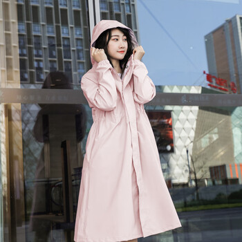 郦狼雨衣电动车女款全身防暴雨新款时尚旅行户外单人女士长款雨衣樱桃