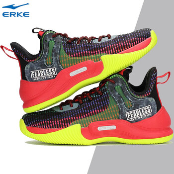 鸿星尔克(erke)鸿星尔克篮球鞋男2023春网面透气战靴防滑耐磨实战篮球