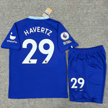 七容22-23切尔西主场球衣英超版5号若日尼奥29号哈弗茨短袖足球服套装