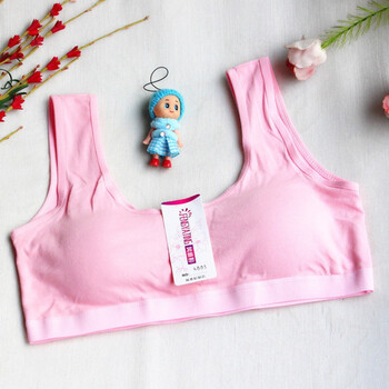 儿童文胸11岁12小学生13发育期14大童15初中生内衣棉背心 纯色 加胸垫