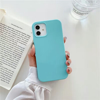 pro手机壳大孔硅胶防摔软壳直边精孔镜头全包 淡青色【大孔纯色软壳】