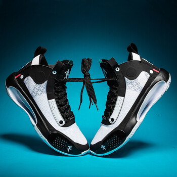 乔锡安篮球鞋耐磨防滑实战运动鞋学生韩版休闲鞋潮流白绿战靴 aj34