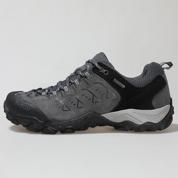 悍途登山鞋男新款防水防滑户外鞋减震爬山徒步鞋大码中灰色男190639