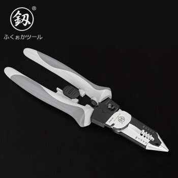 釰福冈工具电工综合多功能钳子剥线钳尖嘴钳剪切工业级七合一