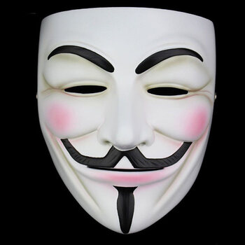 v字仇杀队高档树脂面具电影同款万圣节化妆舞会装扮道具 白色v树脂