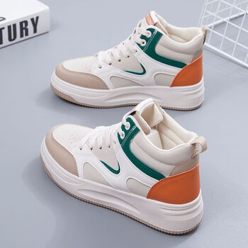 迎卉美高帮运动鞋子女百搭学生秋女鞋奶fufu鞋子显脚小板鞋高颜值休闲