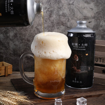 大师精酿啤酒原浆德系工艺熟啤白啤大桶扎啤2l*4桶