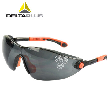 代尔塔（Deltaplus）101120护目镜防风沙防刮擦防冲击骑行防护眼镜 黑色太阳眼镜5付装 定