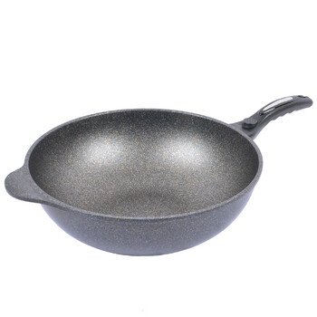 麦饭石炒锅麦石锅韩国麦石锅不粘锅韩国32cm进口家用炒锅 26cm明火单