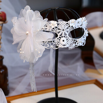 大绢纱花朵白色面具【图片 价格 品牌 报价】-京东