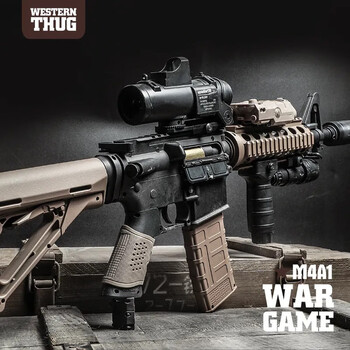 司马m4cqb电动连发军典声光玩具枪cs可发射金属模型声光道大号m416手