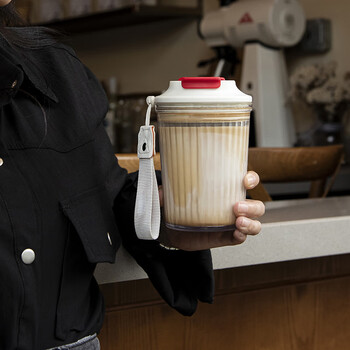 外带咖啡杯女夏季高颜值便携式水杯大容量网红随行随身杯子zp 柠檬黄