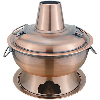 三洽304不锈钢木炭火锅可老式围炉饭店酒店老北京火锅炉炭电可选多