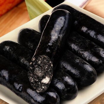 台式香肠 墨斗鱼肠香肠 烤肠商用(3包) 墨鱼肠500克(白色)10根