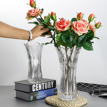 Foojo花瓶 Foojo 大号花瓶透明玻璃瓶插花富贵竹花瓶花器摆件花朵款 大号 行情报价价格评测 京东