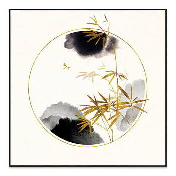 新中式沙发背景墙装饰画客厅卧室餐厅轻奢挂画中国风壁画金銮墨竹 4