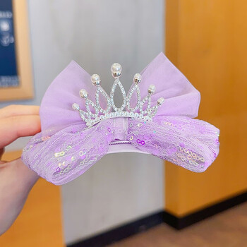 清寻qingxun儿童珍珠皇冠发夹2023年春季新款高端气质可爱女孩礼物