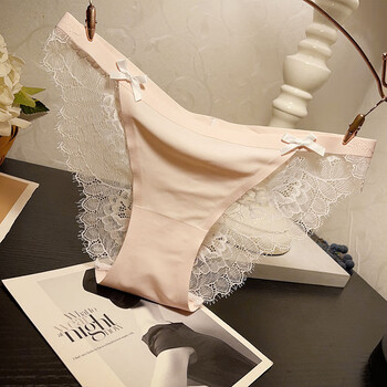 tayimei内裤女无痕冰丝内裤女士性感蕾丝三角裤舒适底裤内裤女士 浅