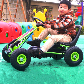 车儿童四轮卡丁车童车脚踏车可坐男女宝宝4至9岁健身车自行车脚蹬车 a
