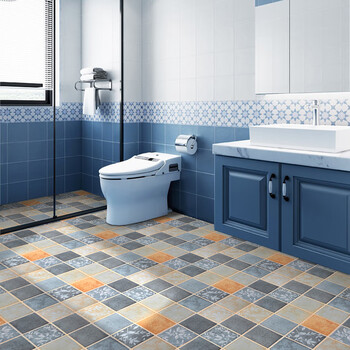 恒愎浴室卫生间地贴防水防滑地面翻新改造墙贴纸洗手间厕所地板贴自粘