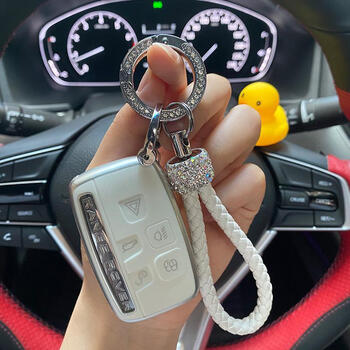 路虎捷豹钥匙套揽胜运动版星脉极光钥匙扣神行5发现4车钥匙壳包女 a款