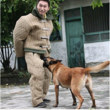 训犬用品麻布扑咬服工作防护服狗宠物衣助训服扑咬服训犬防撕服麻黄色 图片价格品牌报价 京东