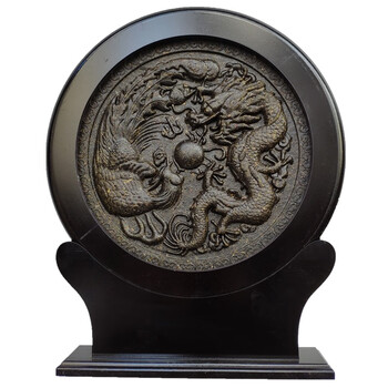 妥淳茶雕摆件普洱茶合作共赢生茶工艺礼品茶摆件茶叶工艺品 龙凤呈祥