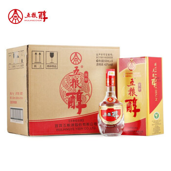 五粮液股份有限公司 五粮醇 优醇 42度浓香型白酒 500ml*6瓶 整箱装