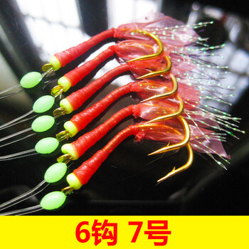 翘嘴路亚钩串钩白条鱼皮虾钩串钓专钓翘嘴羊毛钩线组仿生虾皮飞蝇小钩