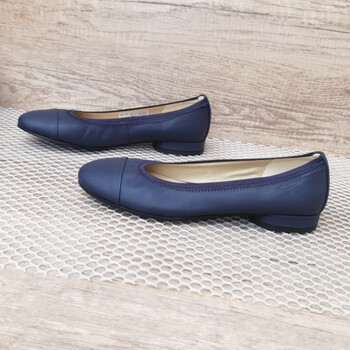 爱步(ecco)女鞋夏季一脚蹬浅口真牛皮圆头平底单鞋轻巧舒适妈妈跳舞鞋