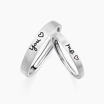 kader卡蒂罗情侣戒指一对开口可调节活口戒子老婆生日情人节520礼物送