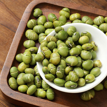 干炒熟即食青毛豆连罐重500g盐焗豆类休闲零食炒货特产250g 青豆袋装