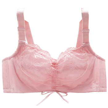 白色内衣女薄款文胸夏季透气聚拢调整型性感抹胸大胸显小胸罩 肤色 32