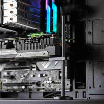 寒彻（FinalCool） 全铝合金4060显卡支架散热器可调节托架千斤顶立式4070升降竖装显卡保护支架 黑色 30CM双杆可升降调节-磁吸底座