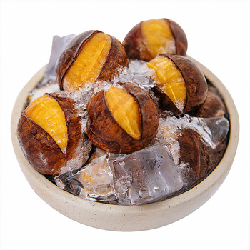 栗满多 即食开口冰板栗迁西特大冰栗子网红休闲零食 冰板栗每包500克8