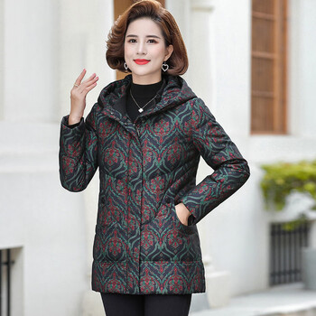 雪中飞(snowflying)中老年羽绒服男女情侣款2022年新款中长款中年妈妈