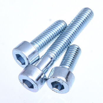 8级镀锌内六角螺丝 蓝白锌螺钉圆柱头螺钉 m3(50个) 55mm长