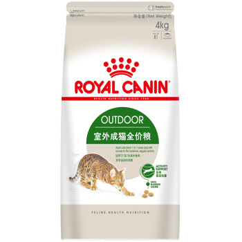 ROYAL CANIN 皇家猫粮 O30户外成猫猫粮 全价粮 4kg 支持高运动量 让流浪猫健康成长