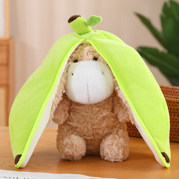 蓝诗诺仿真驴子公仔网红焦驴毛绒玩具变身香蕉驴抱枕布娃娃玩偶女生