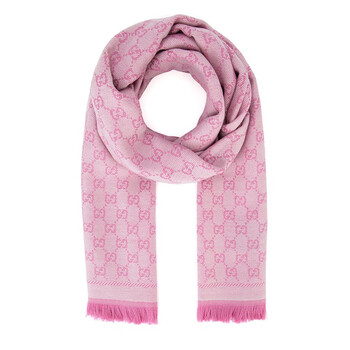 gucci 古驰围巾 男女通用流苏双g图案双面用羊毛围巾男士通用围巾