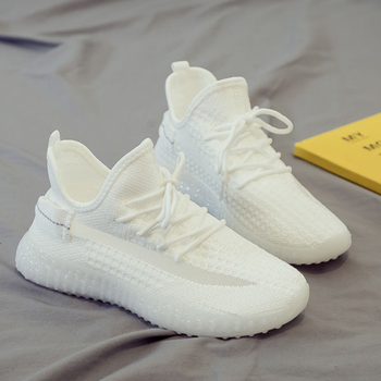 桃鲸椰子鞋女2022夏季新款透气飞织鞋女子学生韩版网鞋女休闲运动鞋潮