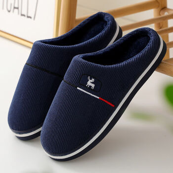 幺轩冬鞋男保暖鞋男拖鞋秋冬款脱托施扦鞋加茸东北棉拖鞋男冬季家居